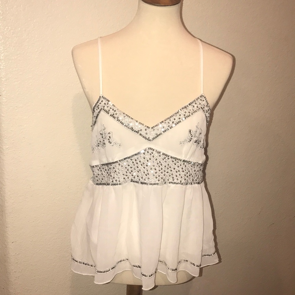 Beautiful sequence white blouse